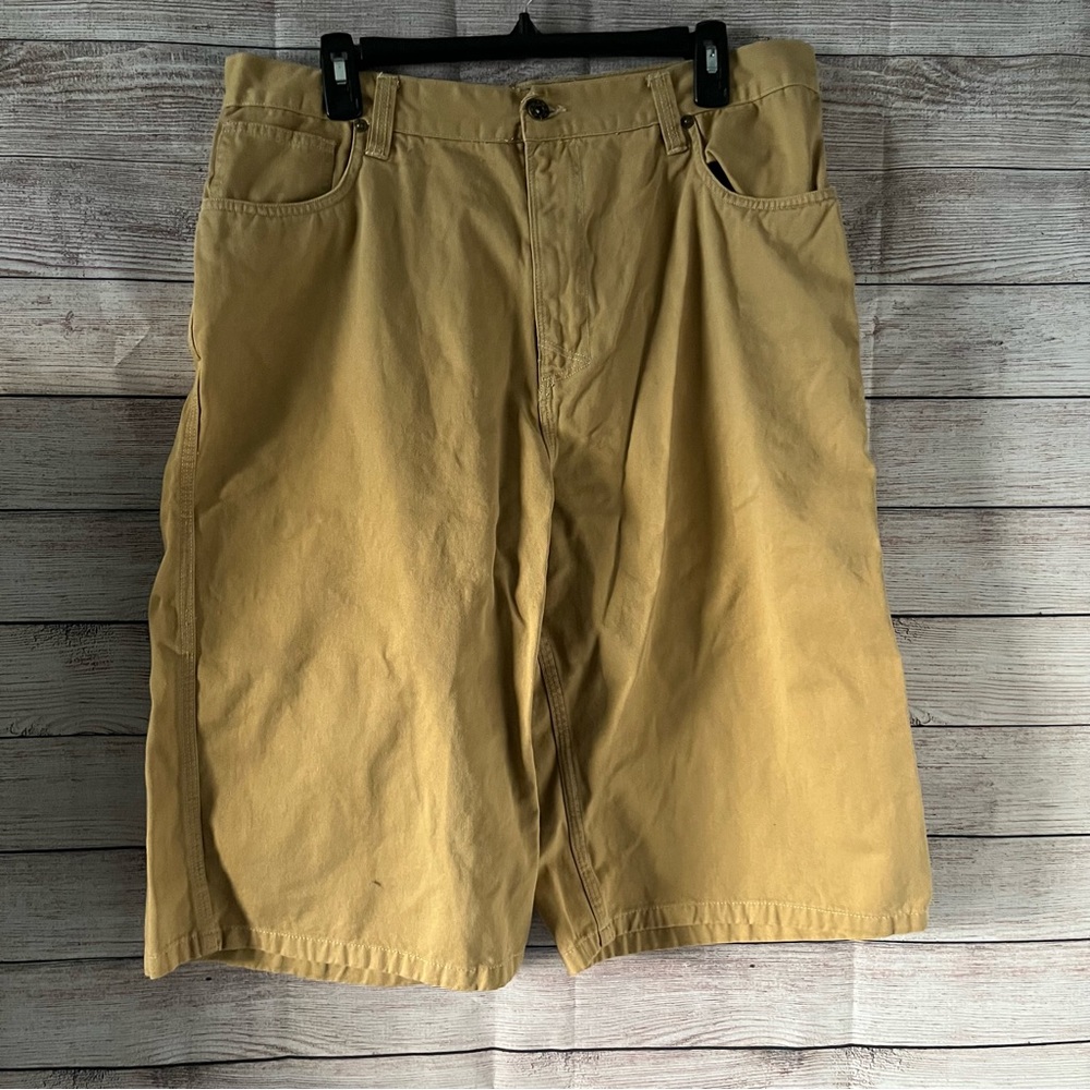 Khaki Foot Action 100% Cotton Shorts, Size 34